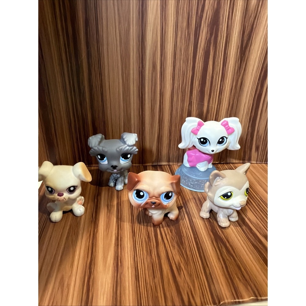 Littlest Pet Shop LPS Lot of 5 Dogs Puppies Mixed Breed Authentic Hasbro